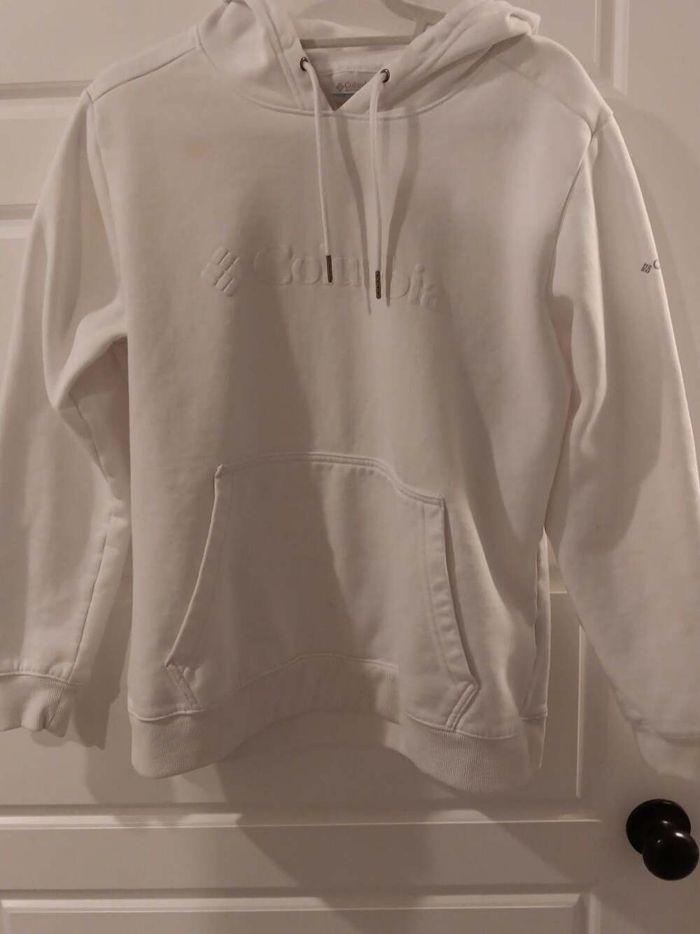 Columbia Sportswear Company White Pullover Hoodie Sweatshirt XL